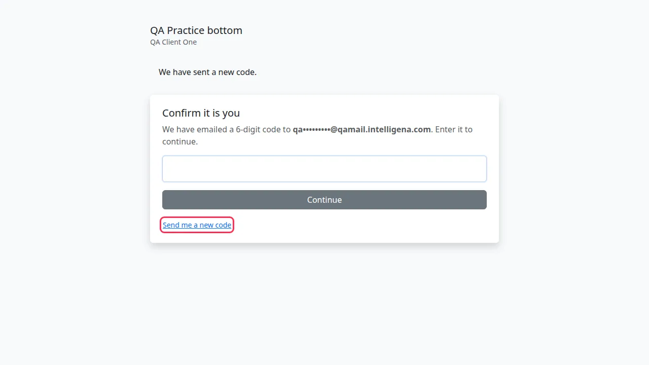 Confirm it is you screen